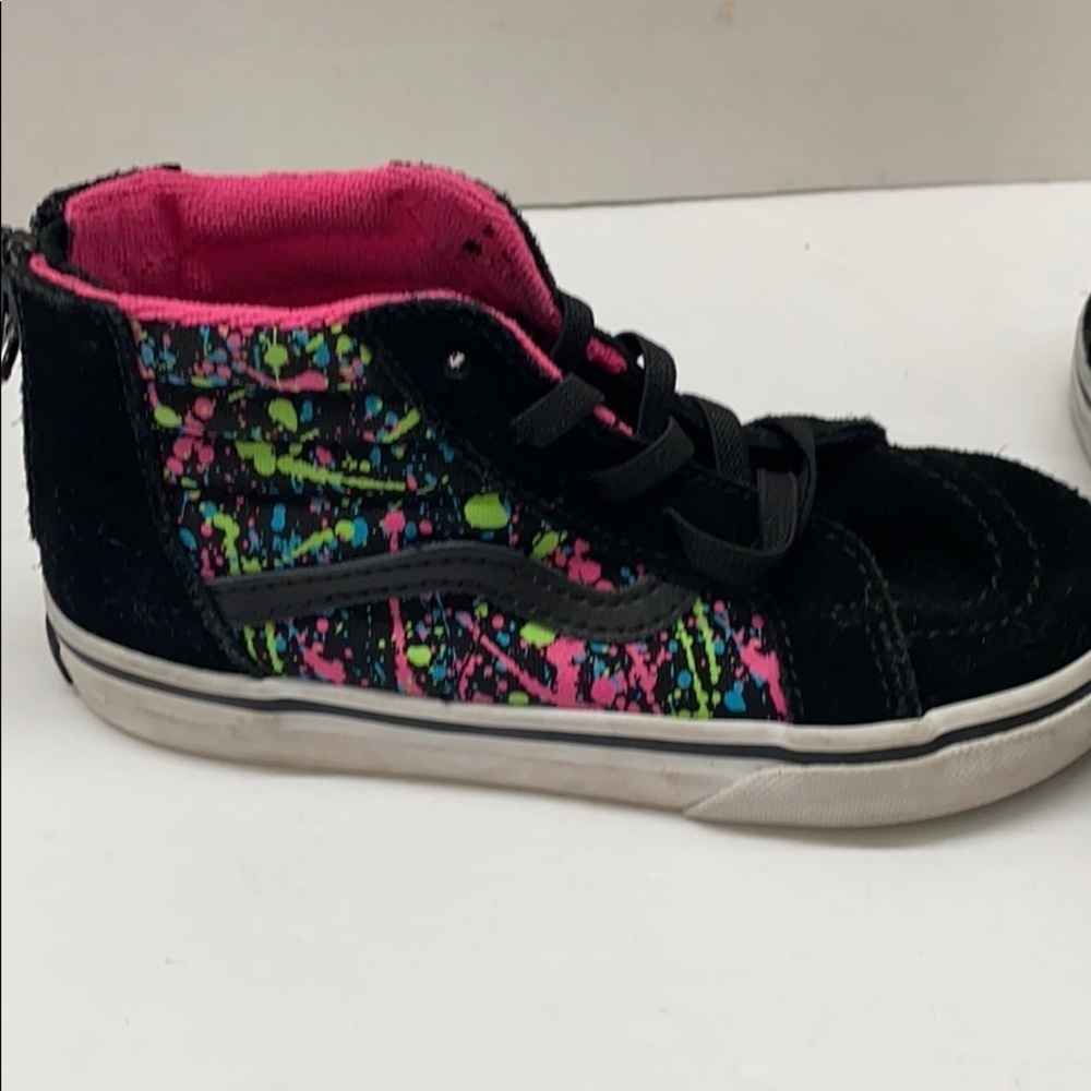 Vans 10 Toddler high-top sneakers black splashed - Picture 9 of 10